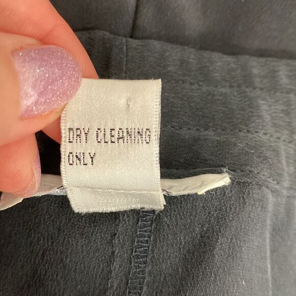 Laura Leigh Ltd Silk Black High Rise Straight Leg Pants Size M - Picture 5 of 8